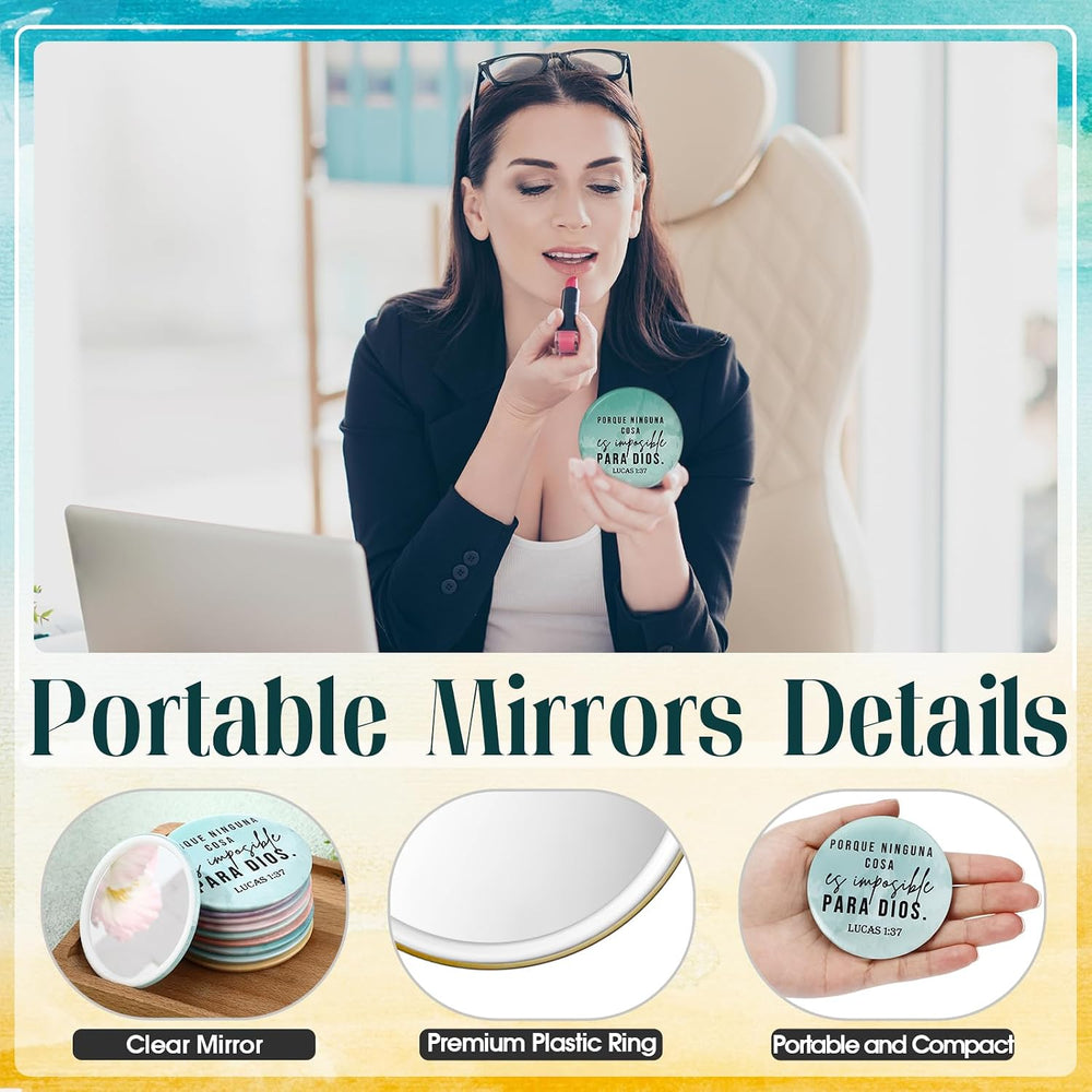 GlikCeil 80 Pcs Christian Compact Mirror Bulk for Women,Religious