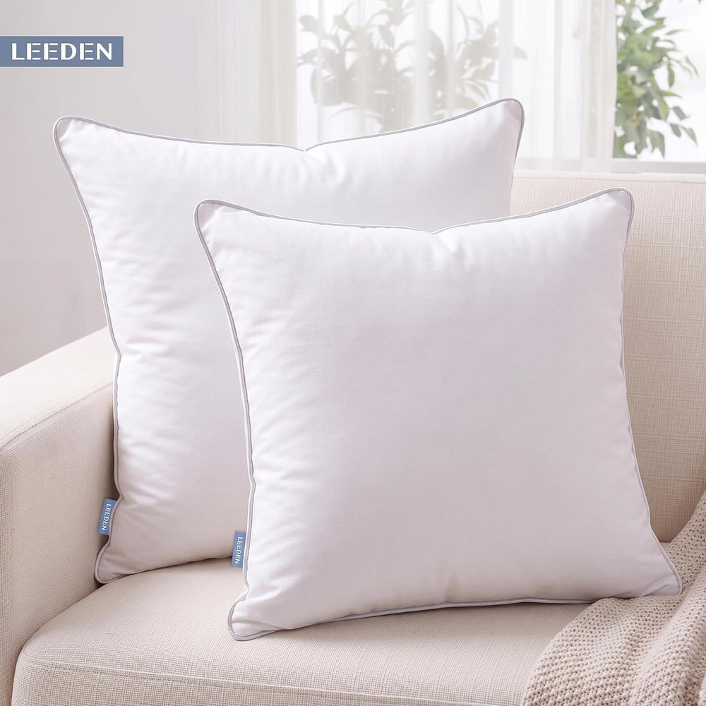 Leeden 26x26 Pillow Inserts Set of 2-26 Inch Oversized Pillow Insert, Soft Fl...