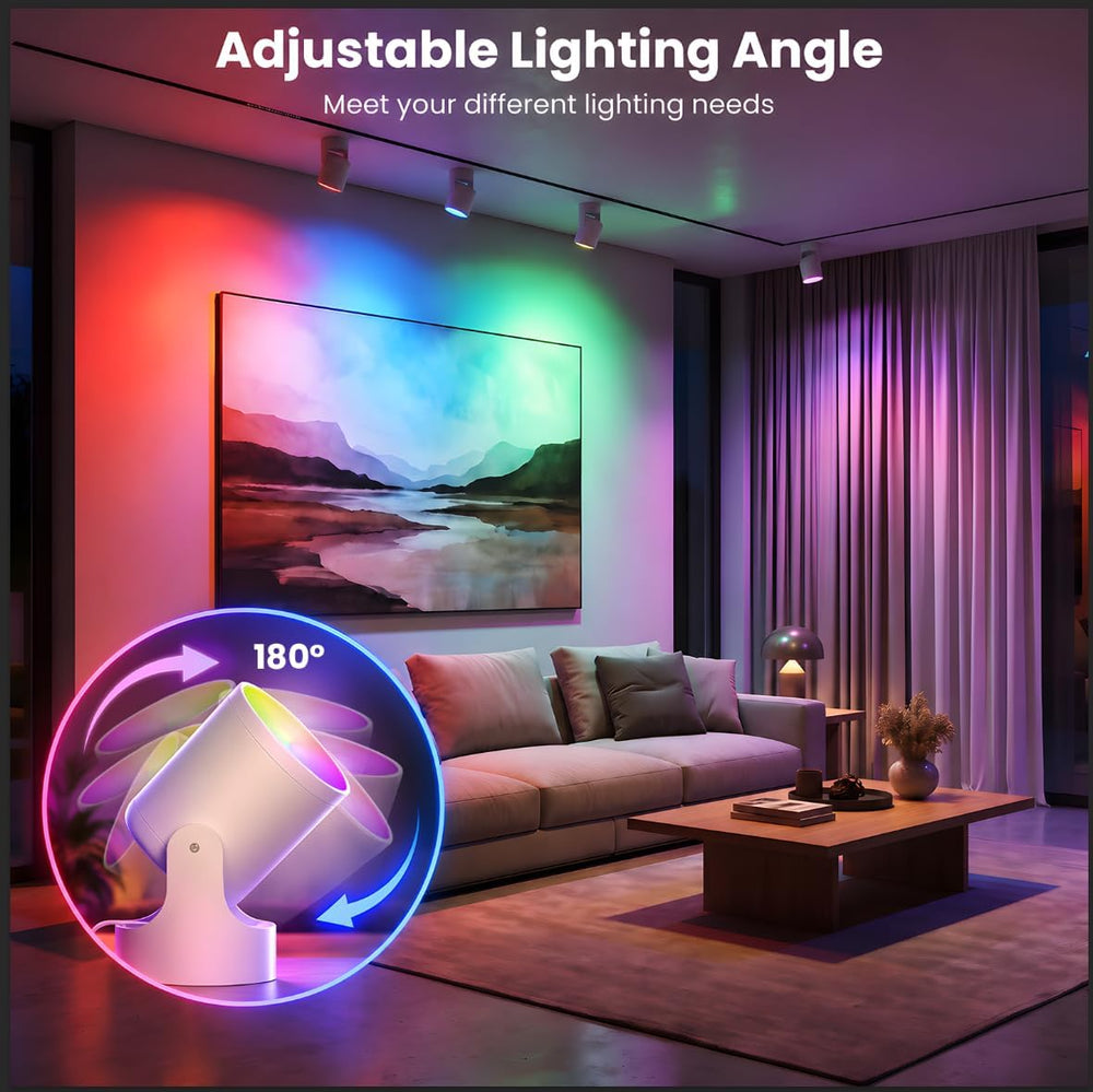 RGBW Uplights Indoor 6W,16 Static Colors,4 Dynamic Modes,5‑Level Brightness