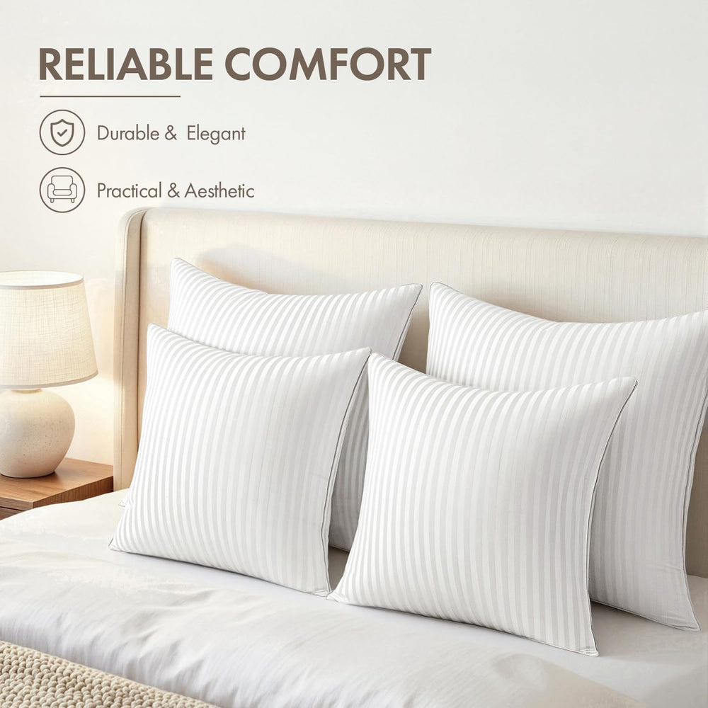 MIULEE 18x18 Throw Pillow Inserts Set of 4, 100% Virgin Microfiber Filling