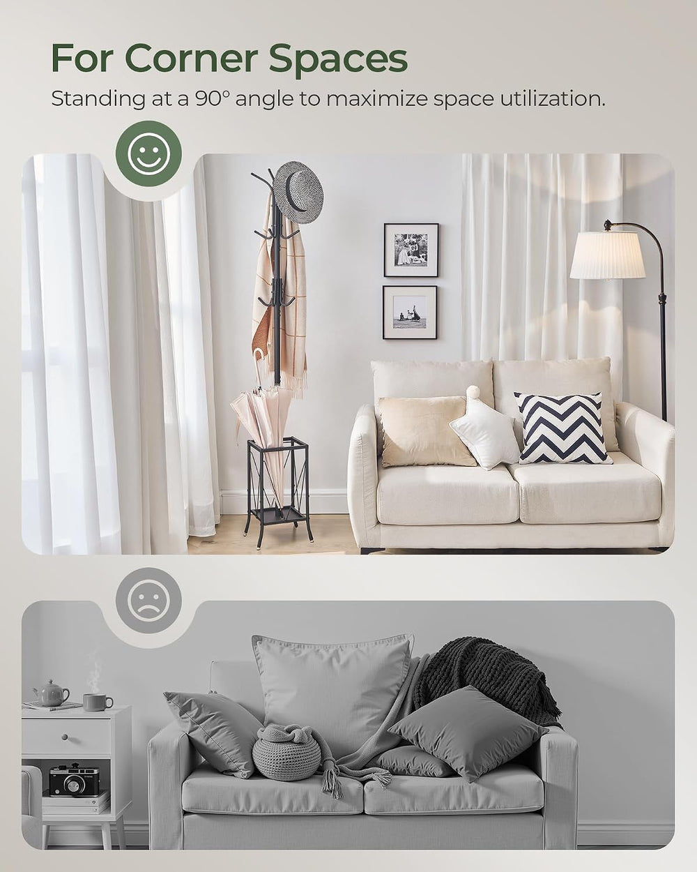 CHOEZON Coat Rack Freestanding, Coat Rack with Umbrella Holder, Entryway Hang...