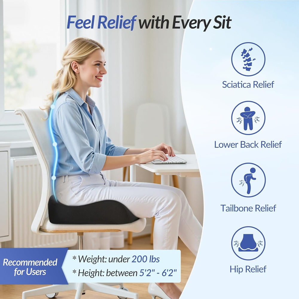 ZIKEE Ergonomic Seat Cushion for Pressure Relief, Pioneering Office Chair Cus...