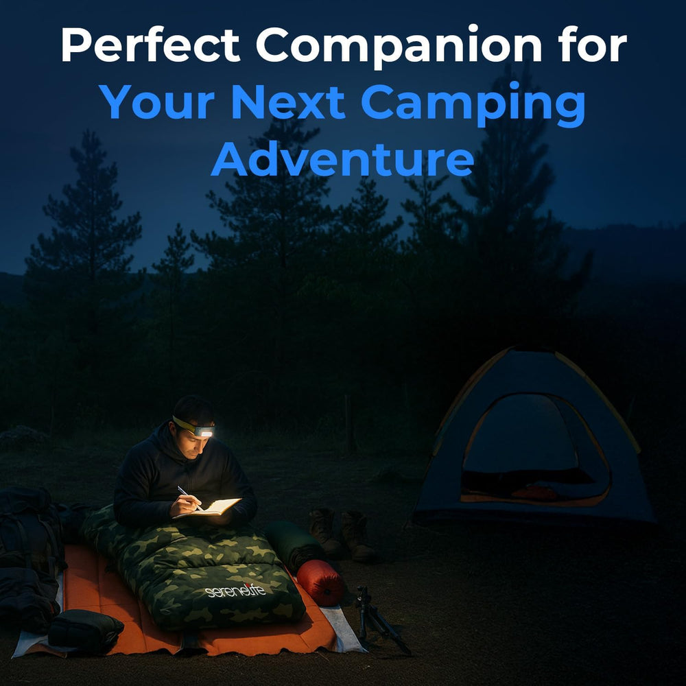 SereneLife Double Sleeping Bag with Pillows, Waterproof & Detachable for ...