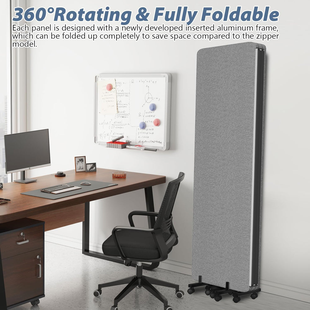 Room Divider Privacy Panel, 3 Panel Acoustic Wall Partition,Sound Dampening