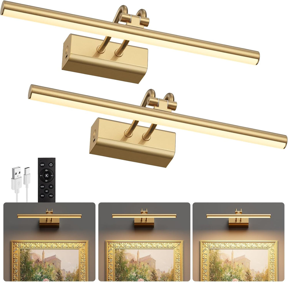 Picture Light for Wall Set of 2, Gold