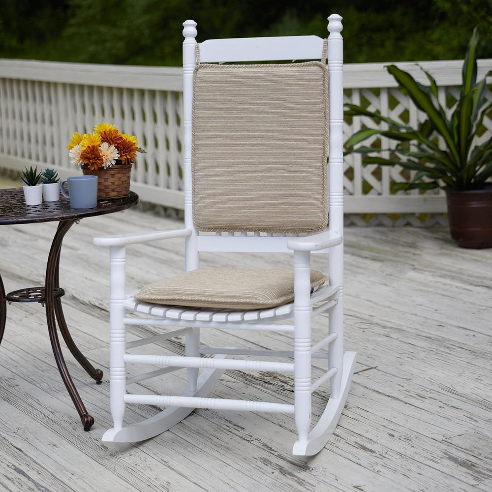 Klear Vu Porch Rocking Chair Cushion Set for Indoor and Outdoor Use, Assemble...