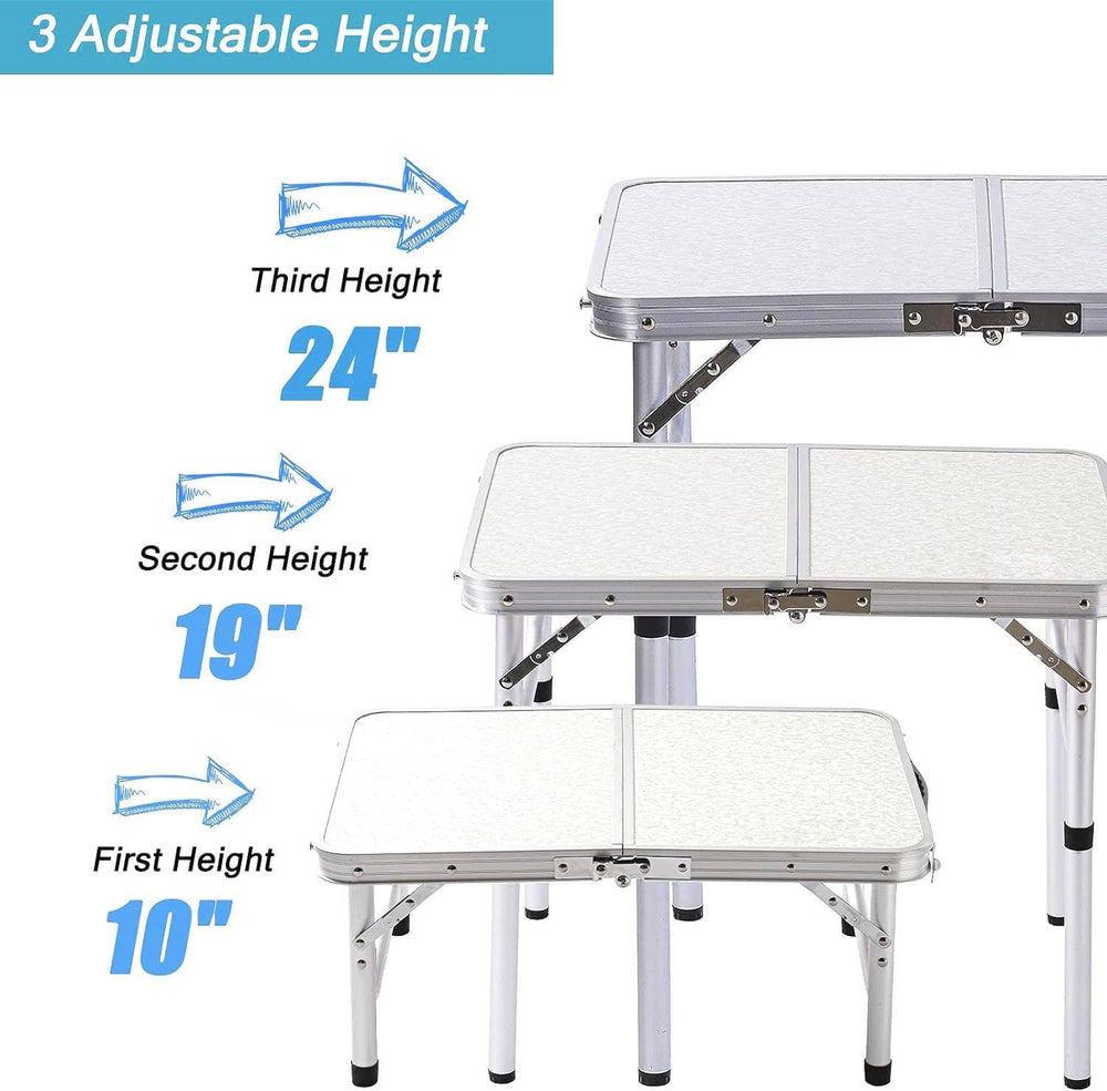 YUFIFAIRY Small Folding Table Portable, 24" L x16 W Foldable Camp Table