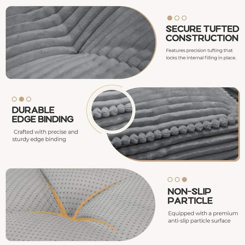 Breakfast Nook Cushion Set, 4 Pcs Comfortable Corduroy Nooks Bench Cushions, ...