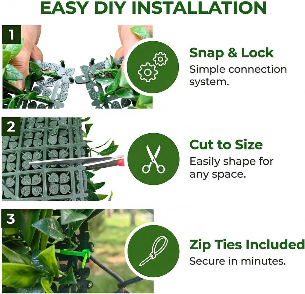 40" x 20" Artificial Grass Wall Panels, UV-Anti Greenery Backdrop Wall