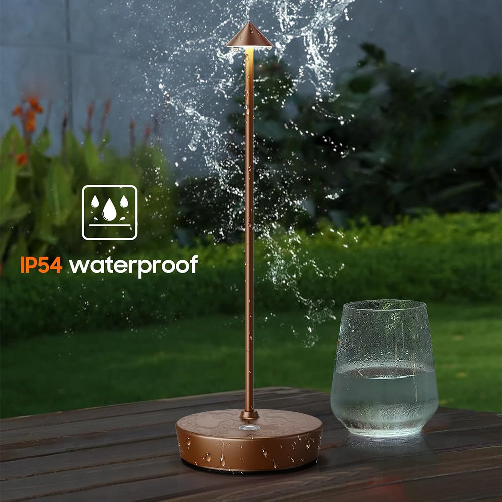 2P Cordless Rechargeable Led Table Lamp Battery Operated Light Coffee