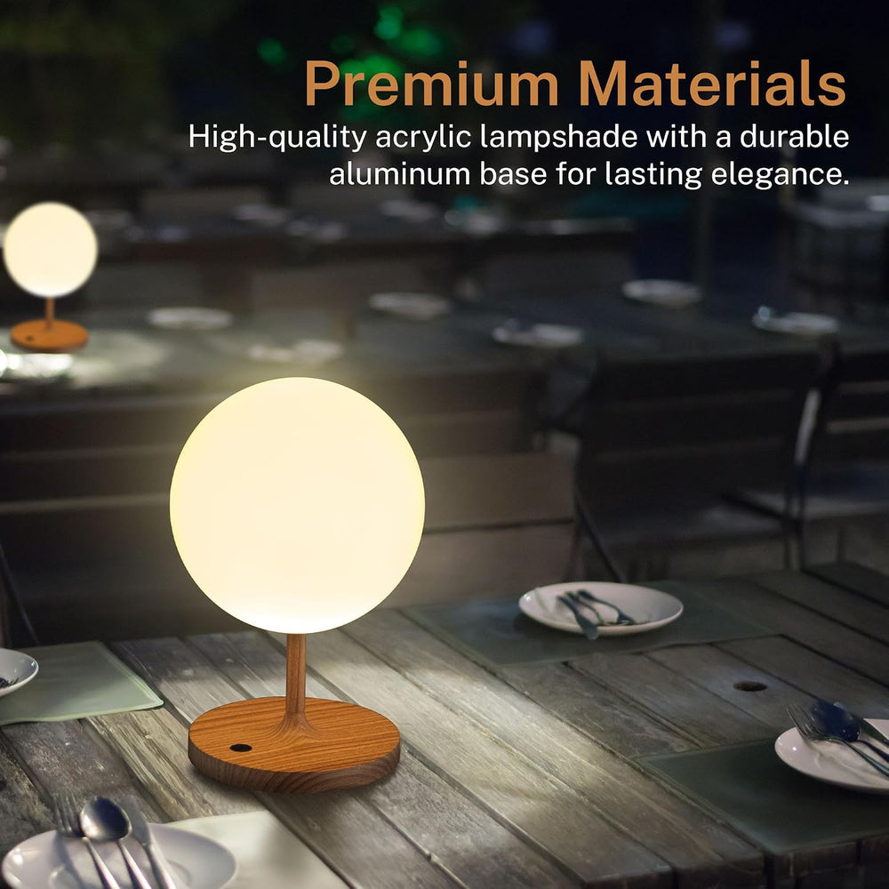 Glendora Cordless Table Lamp, 5000mAh Rechargeable Waterproof Desk Light