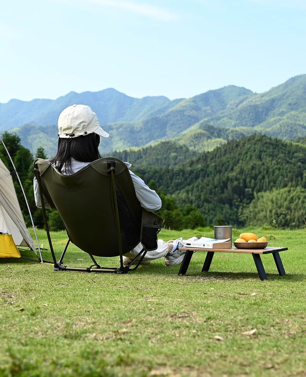 iClimb Low Ultralight Compact Folding Chair (Black)