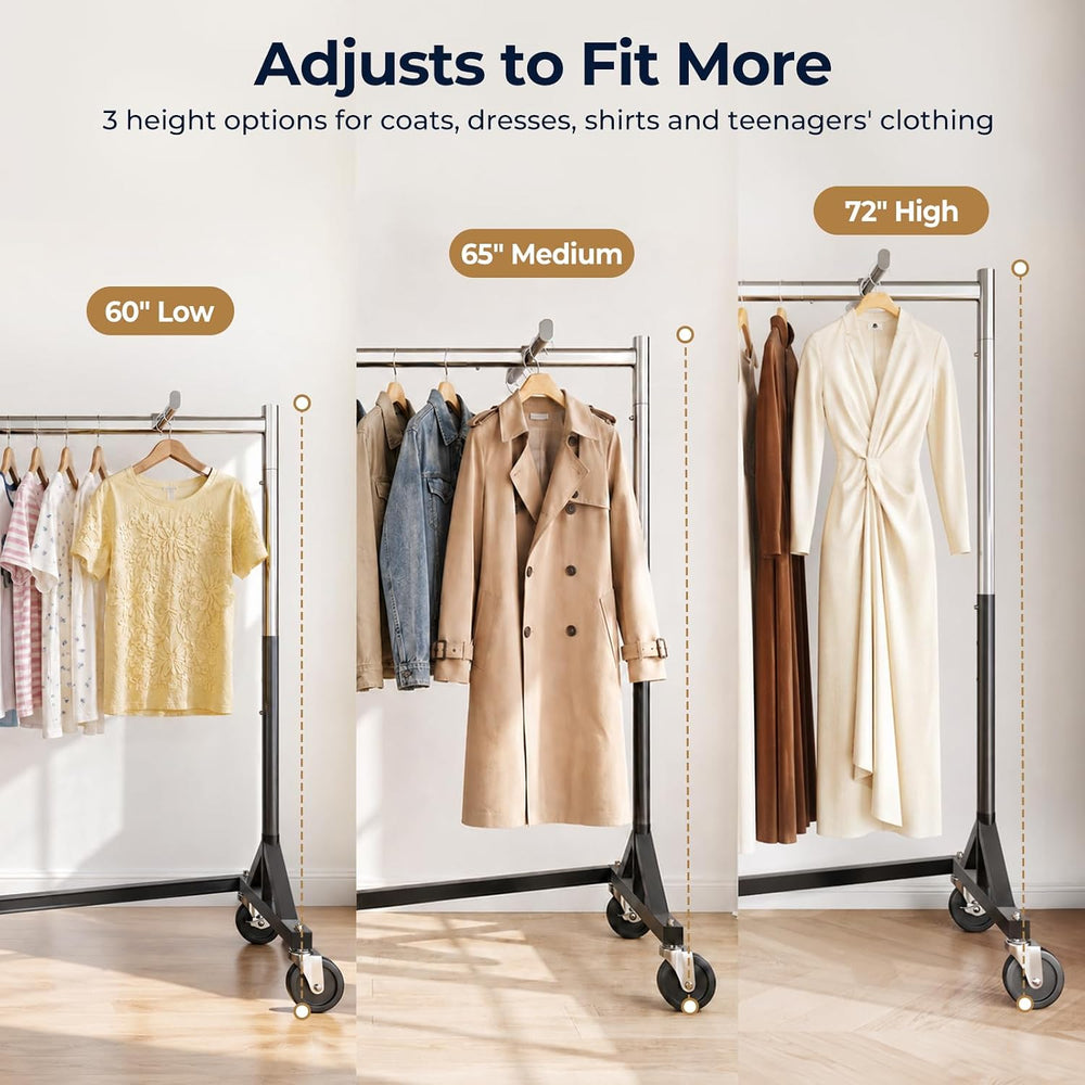 HOKEEPER Z Rack for Clothes Heavy Duty Hold 500 LBS with Display Arms
