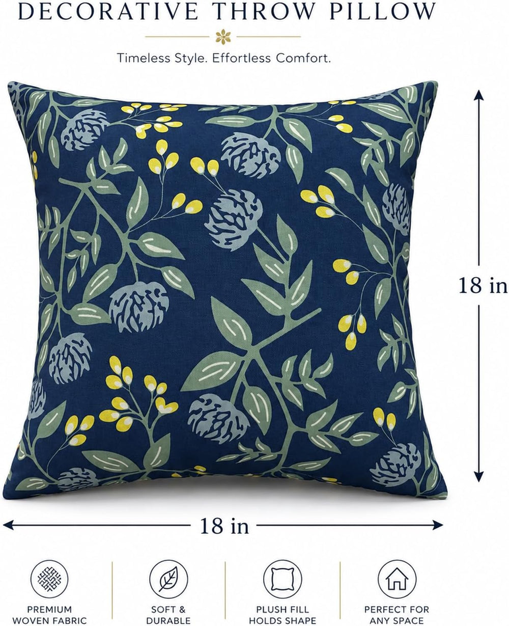 Waterproof Outdoor Throw Pillows with Inserts 18 x 18 Inch