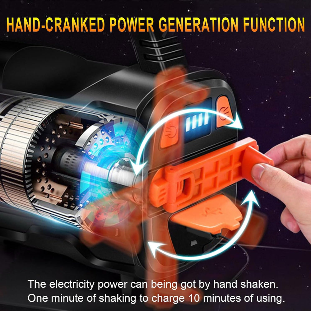 LED Rechargeable Hand Crank Flashlight