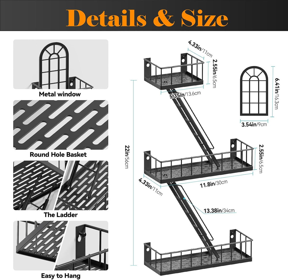 Black Fire Escape Shelf
