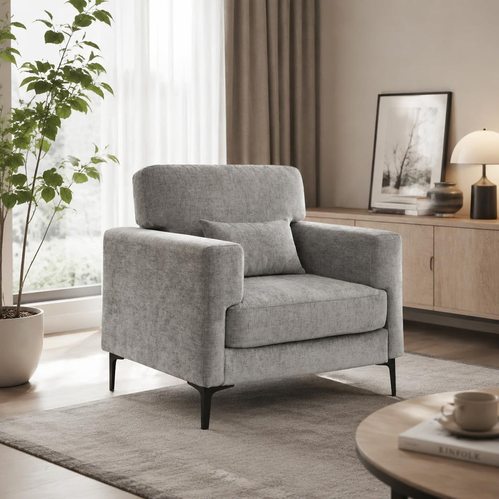 Oversized Accent Chair Armchair with Metal Legs