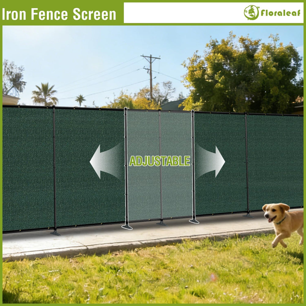 6'x12' Privacy Fence Sets with Iron Poles Outdoor Mesh Shade Net Cove...