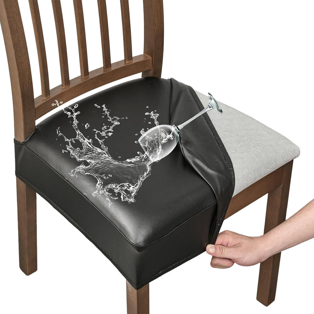 FUANGUI Dining Chair Covers Set of 6, Kitchen Chair Seat Covers