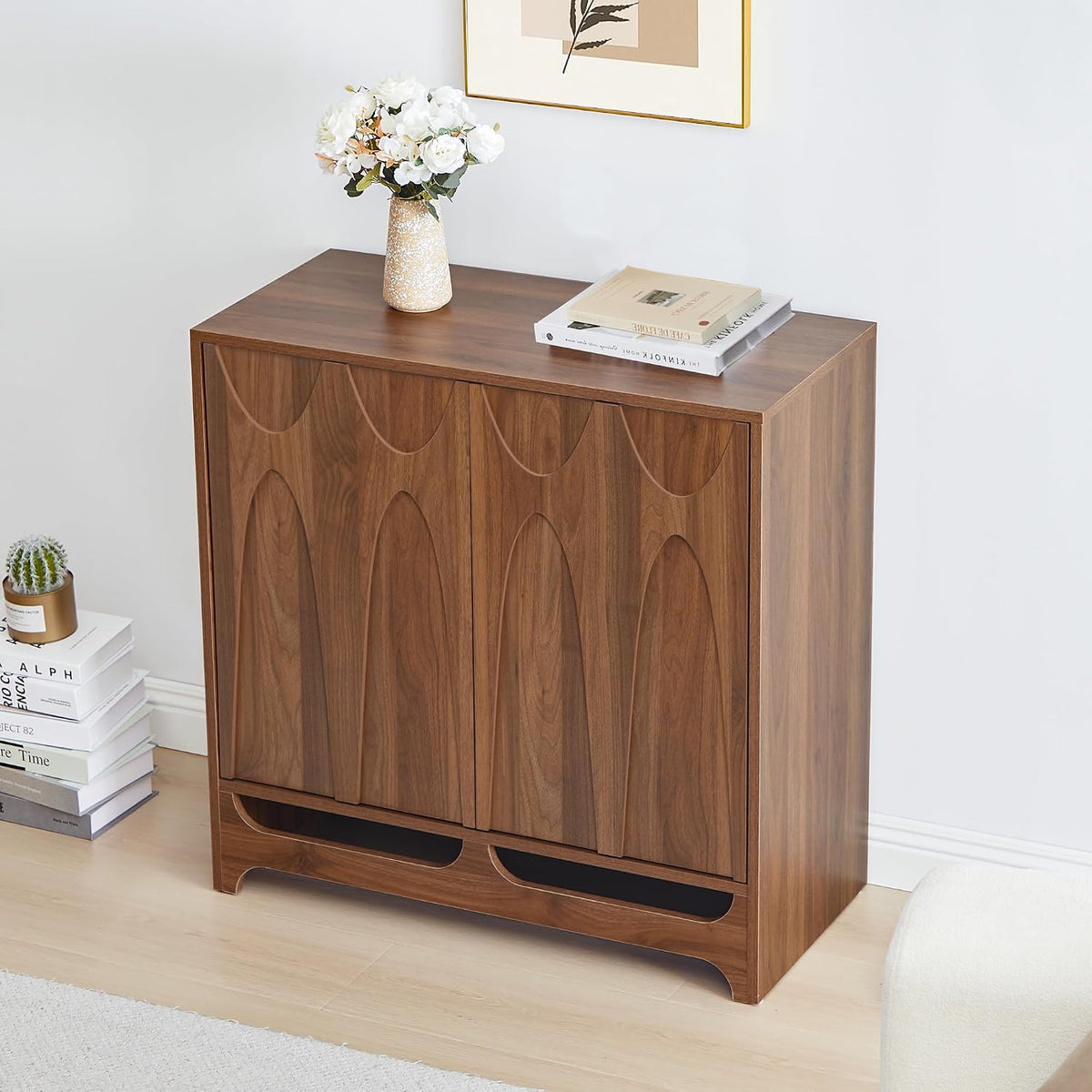 Bifins 31.5” W Walnut Sideboard Buffet Cabinet with Storage