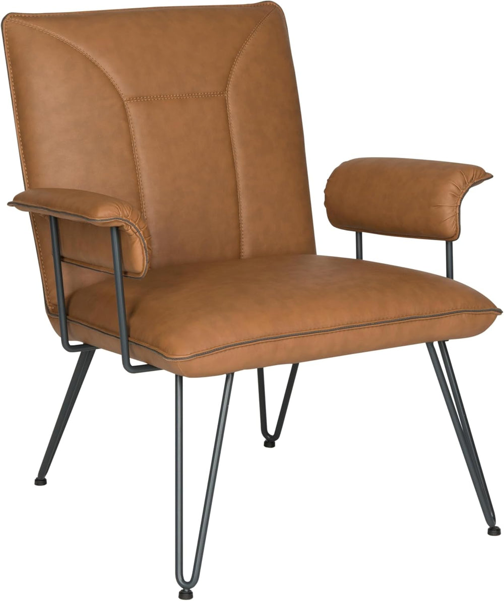SAFAVIEH Home Collection Johannes Antique Brown Arm Chair