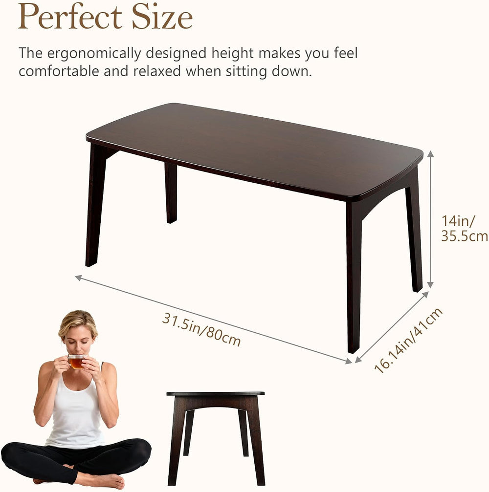 Japanese Floor Table, No Assembly Japanese Folding Table, Foldable