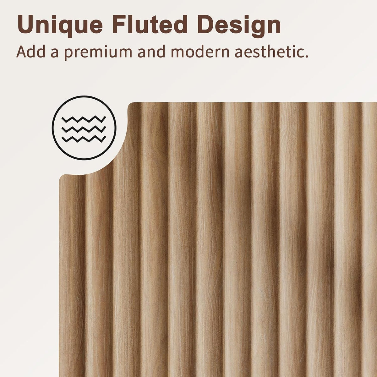 Memobarco Fluted Sideboard Buffet Cabinet with Storage 55.59",Natural Oak