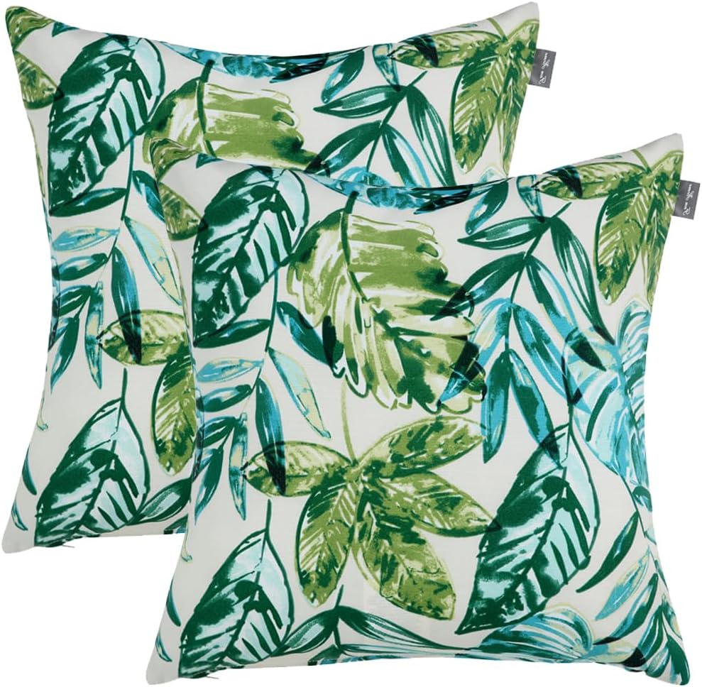 FUNHOME Water Resistant Outdoor Throw Pillows for Patio Furniture,18x18 Inch ...