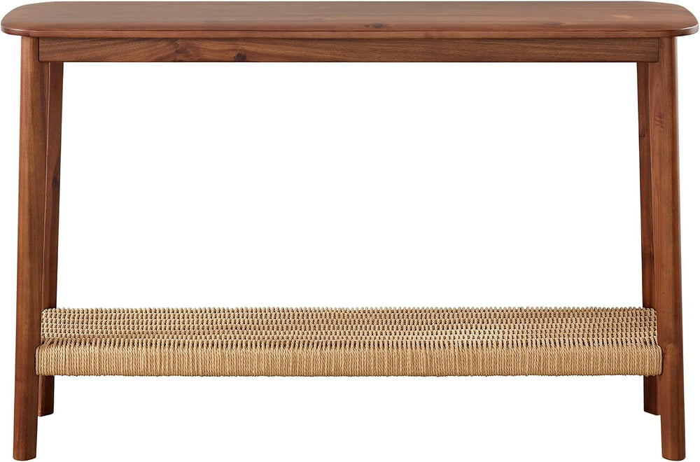 Alaterre Furniture Calais Solid Wood Console Table, Chestnut, 48”