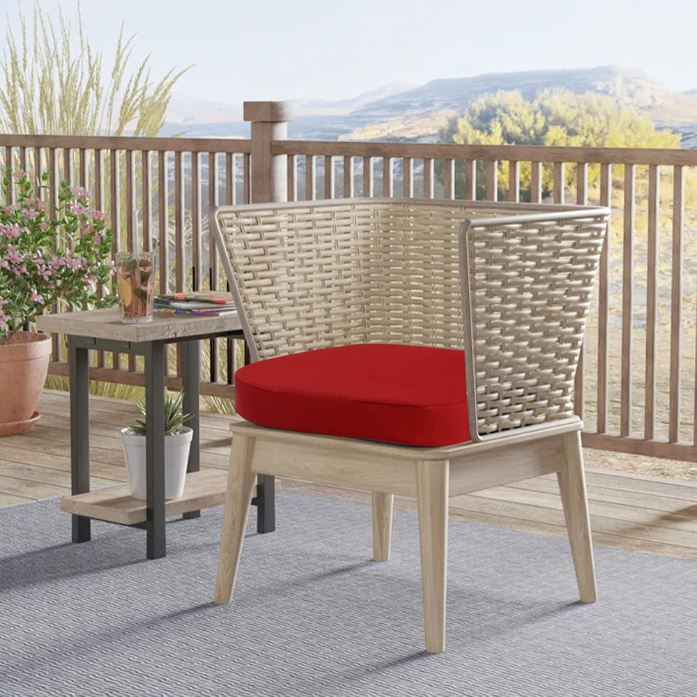 idee-home Outdoor Chair Cushions Set of 2, 19" x 19" D-Shaped