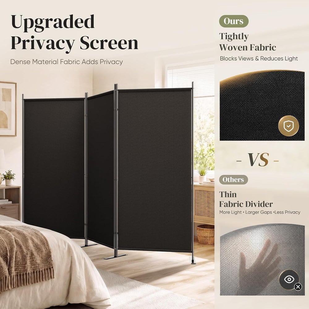 JOSTYLE 3 Panel Room Divider 100" W x 71" H Folding Privacy Screen,...