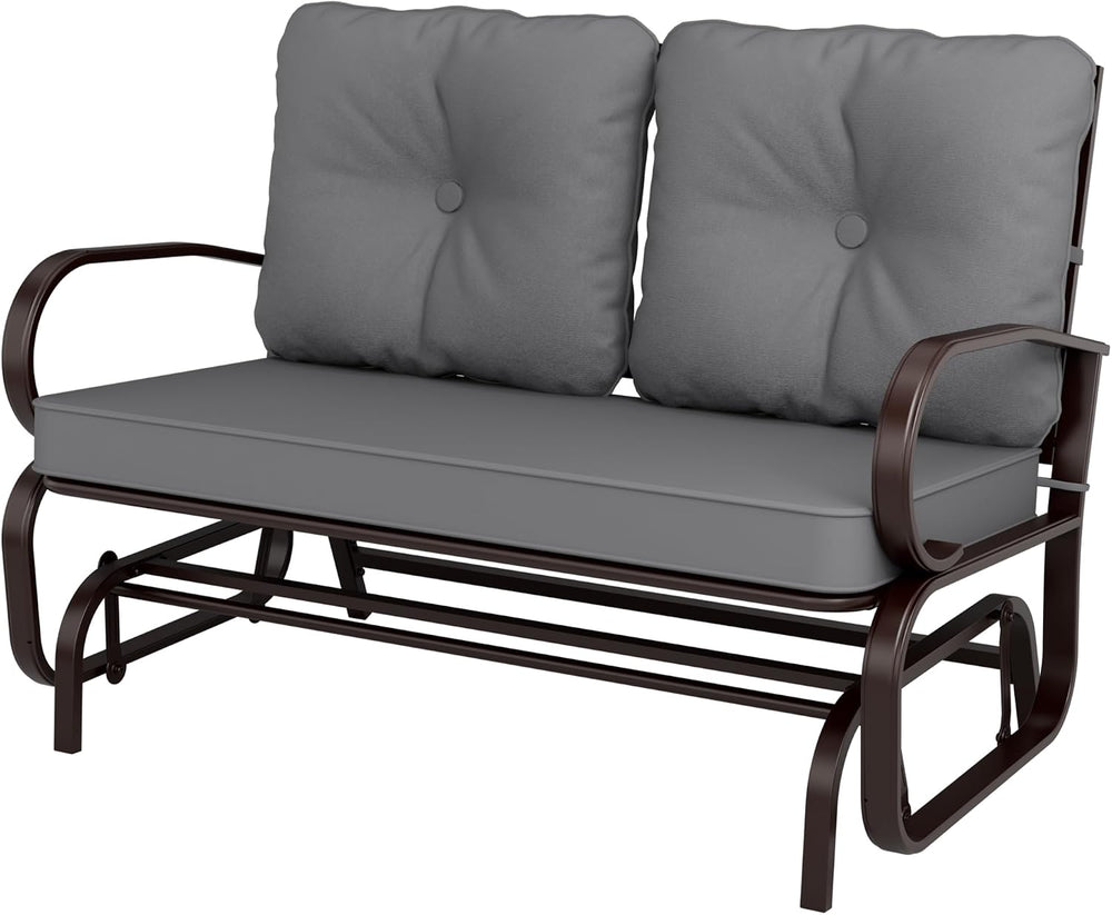 Incbruce Outdoor Textilene Glider Rocking Chair Patio Glider Bench for 2 Pers...
