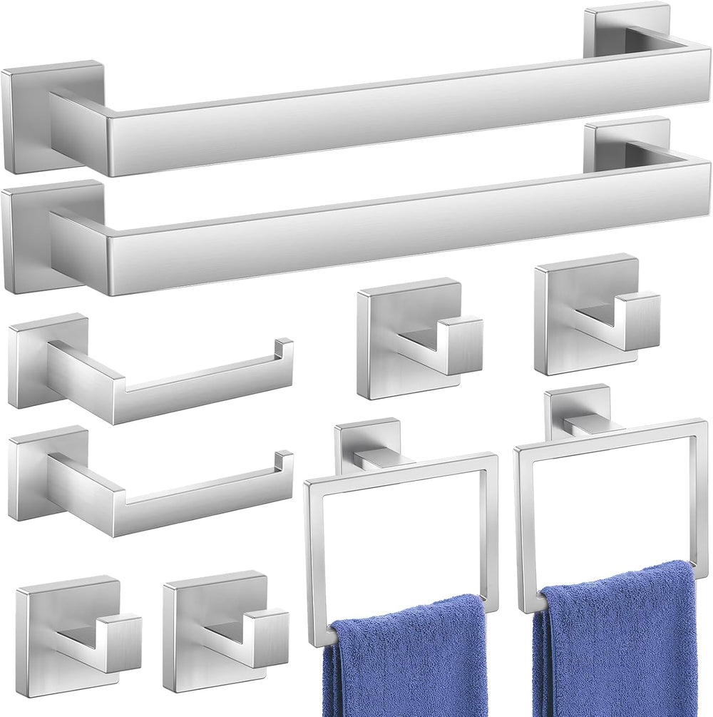 Bathroom Hardware Accessories Set: Bath Towel Bar Set, Towel Racks for Bathro...