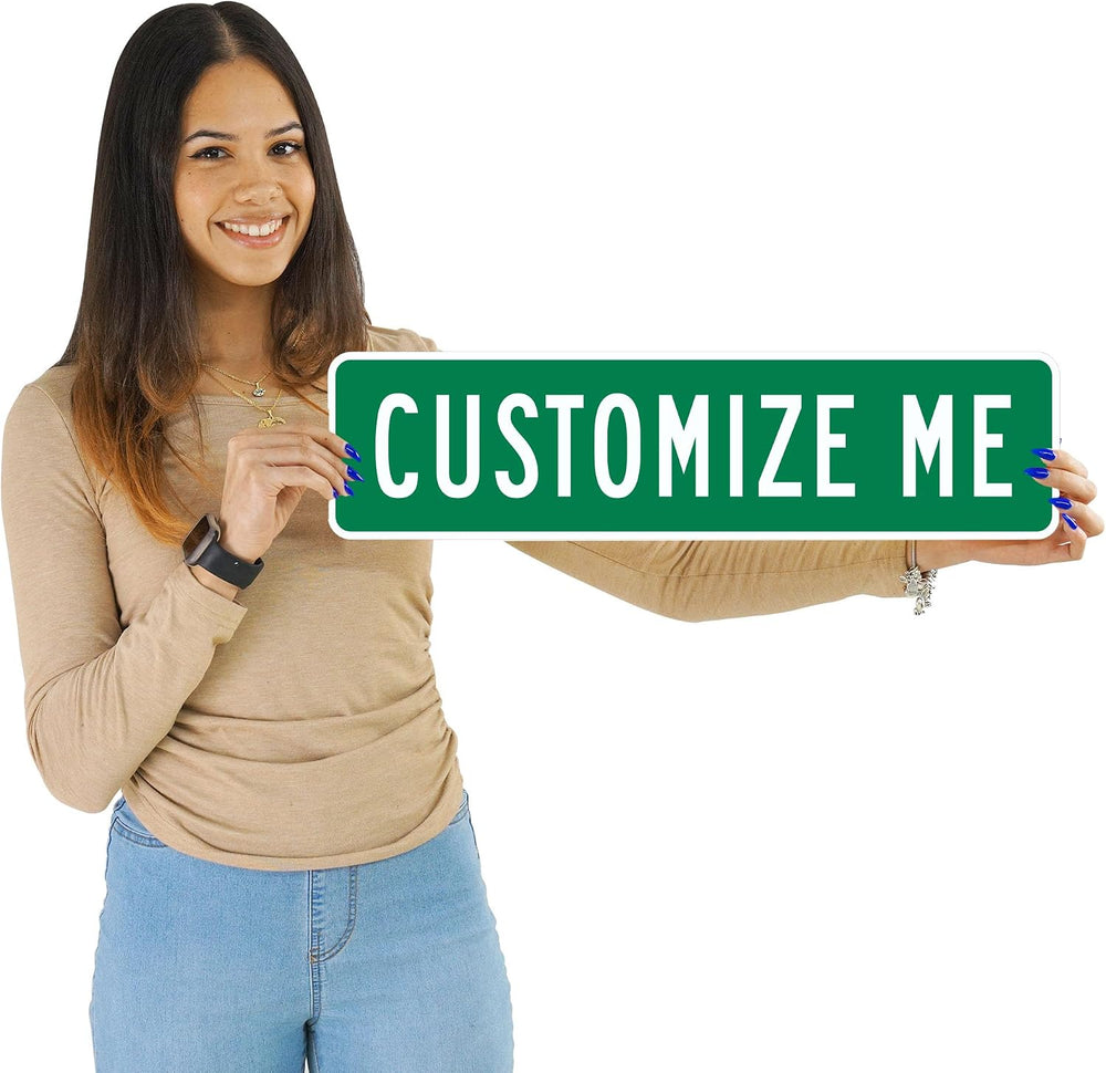 Brimar - 24 x 6" - Novelty Street Name Sign - .080″ White Rust-Free Alum...