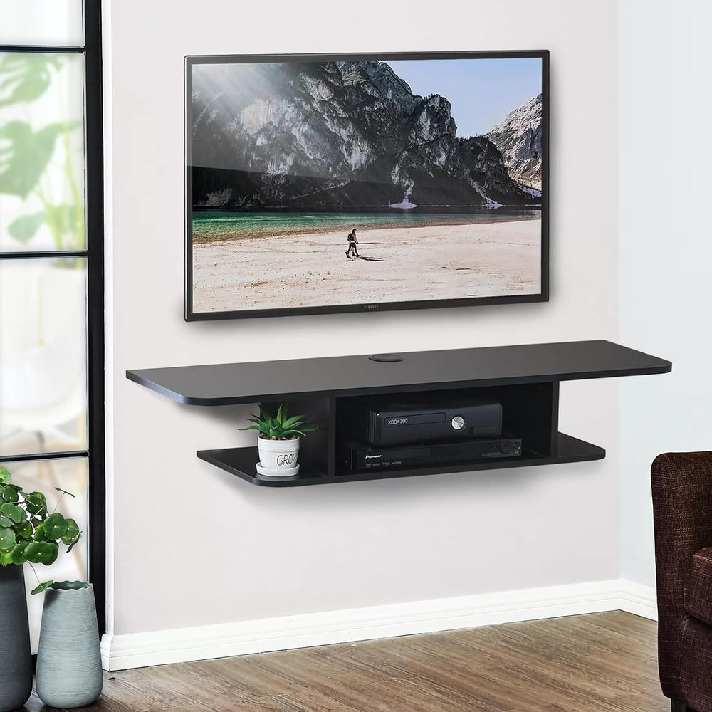 BiJun Floating TV Stand, Floating TV Shelf Under TV Floating Wall Shelf