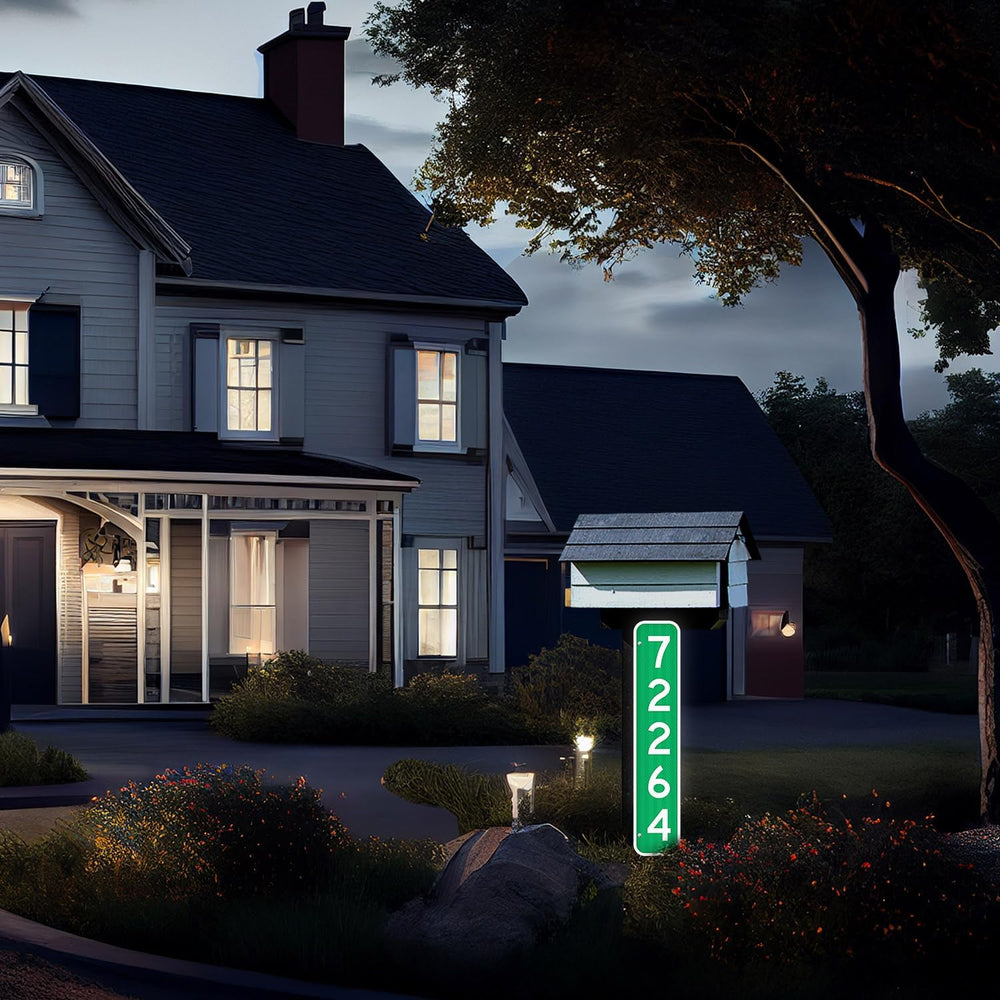 911 Address Number Sign, Custom Emergency Reflective Mailbox Sign, Visible