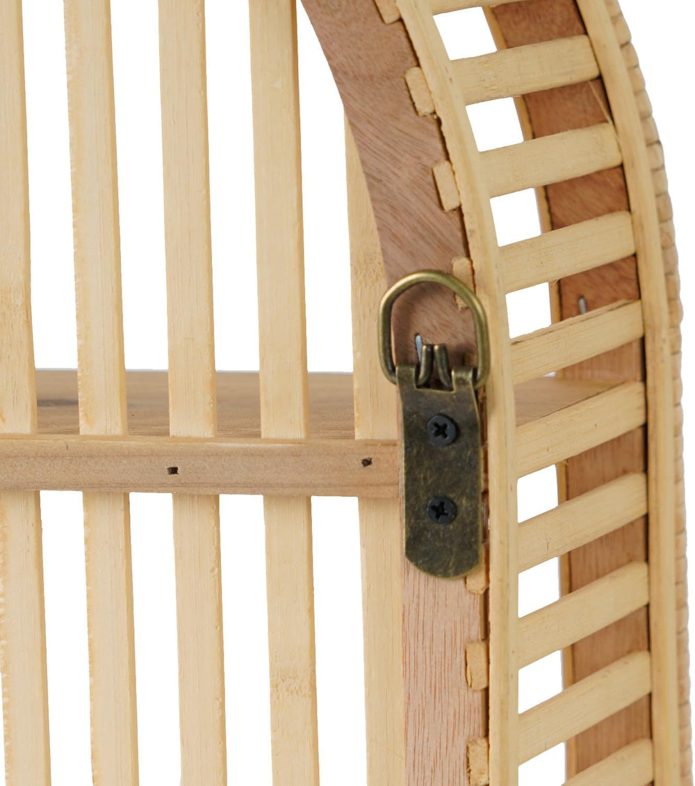 3 Tier Arched Rattan Wall Shelf