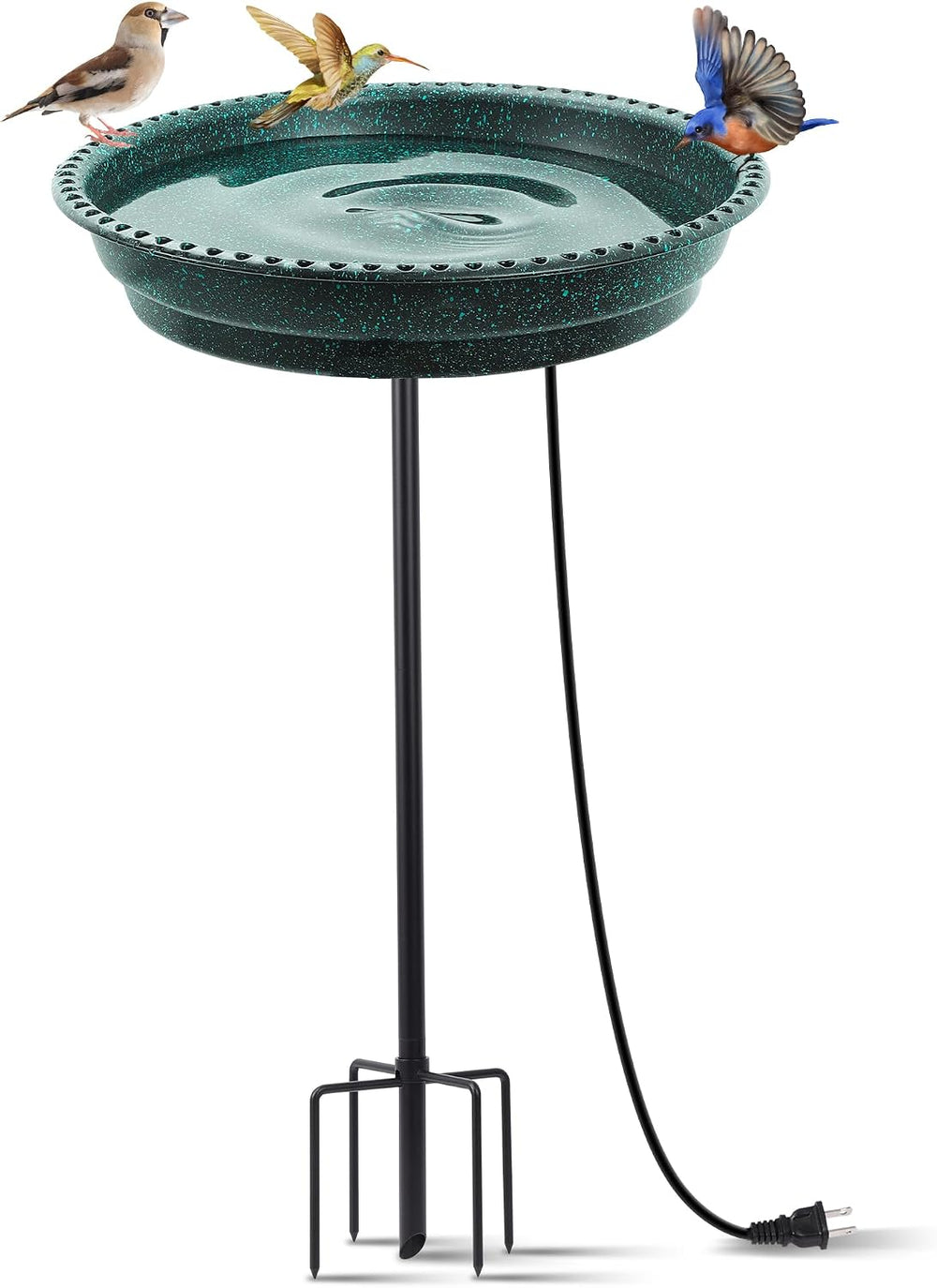Heated Bird Bath for Outdoors for Winter, 75W Bird Bath Water Heater Bird Bat...