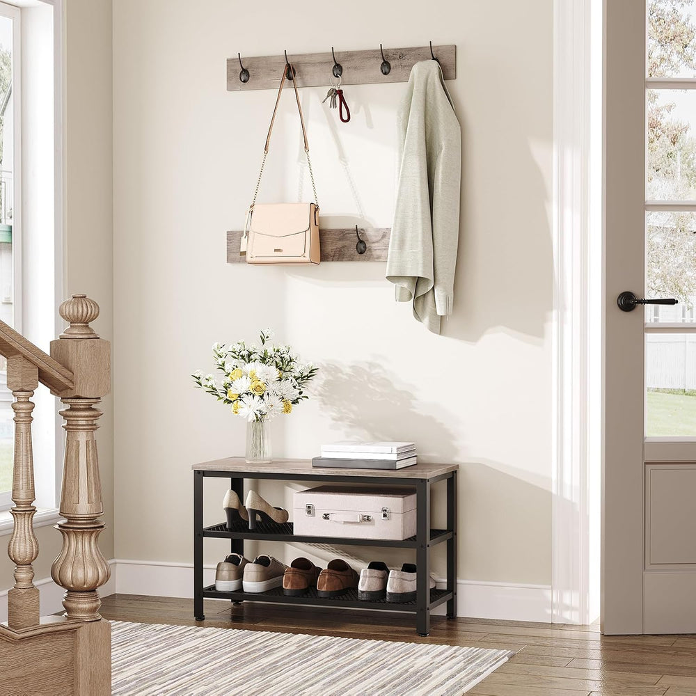 HOOBRO Hall Tree Entryway Storage Bench, Coat Rack Shoe Bench, Shoe Rack Orga...