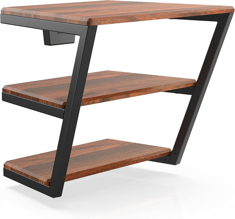 FITUEYES Design Floating Wall Shelves Entertainment Center Wooden AV Media Sh...