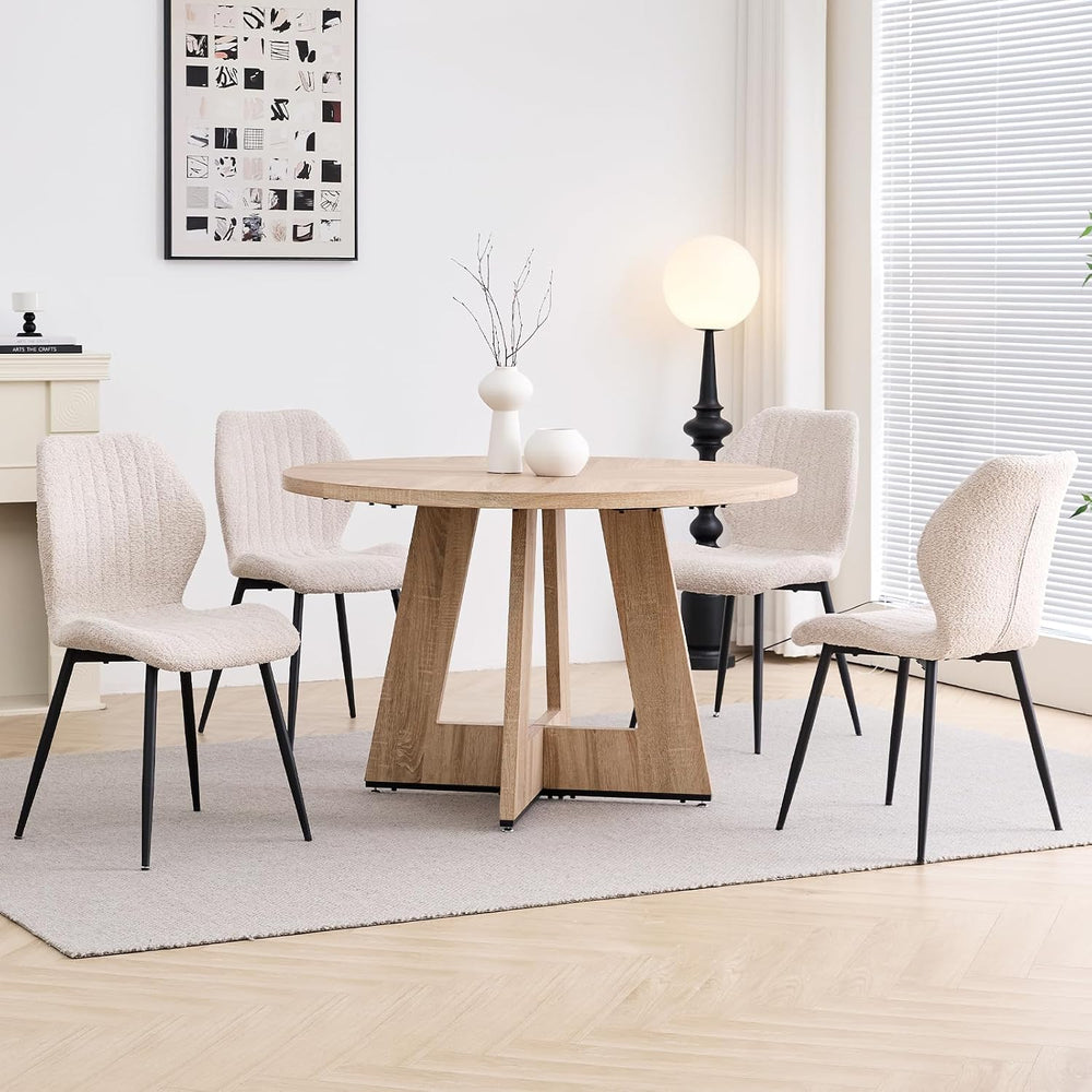 47 in Round Dining Table Set for 4, Kitchen Table and Chairs