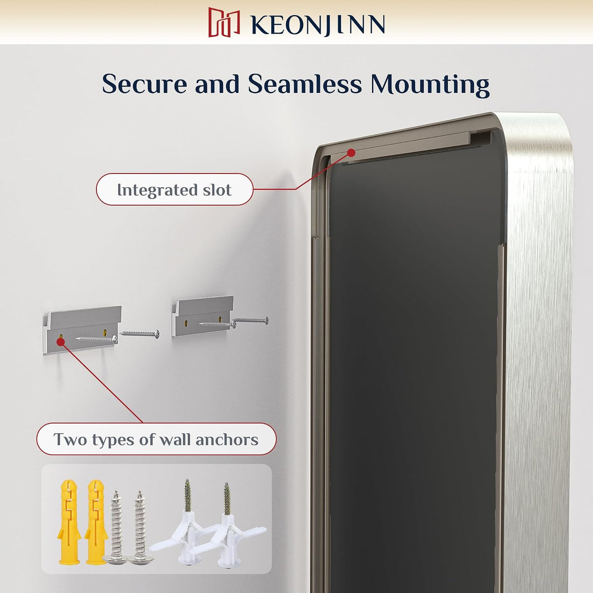 Keonjinn 20 x 30 Inch Brushed Nickel Bathroom Mirrors for Over Sink