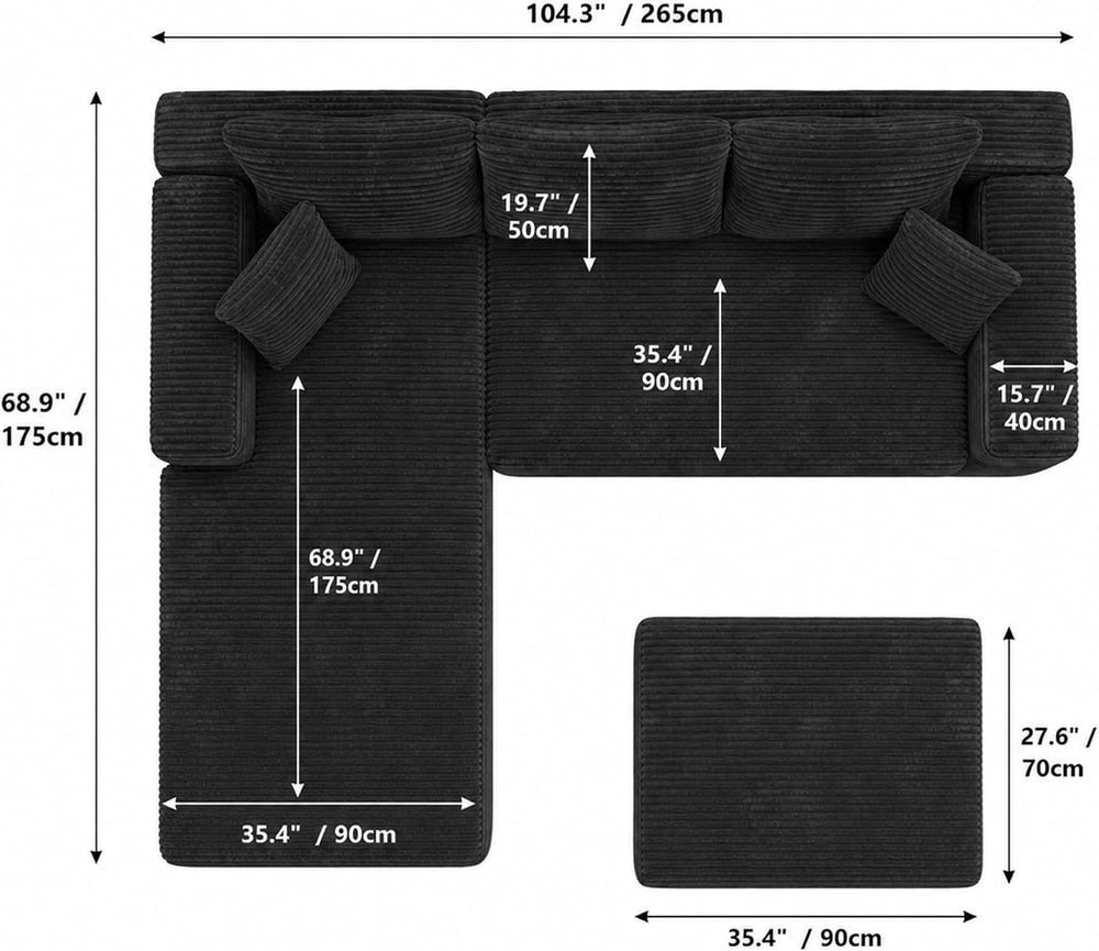 Boneless Couch Modular Sectional Sofa Cloud Couch