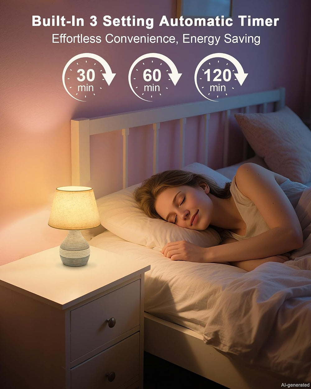 10" H Small Rechargeable Cordless Ceramic Table Lamp, Coastal