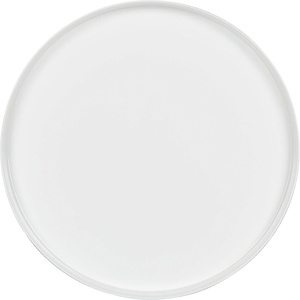 Kate and Laurel Celia Round Metal Foldable Tray Accent Table, White with Gold...