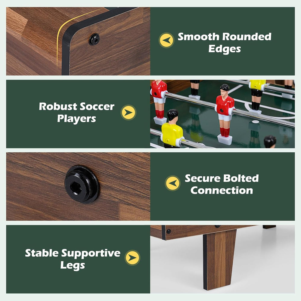 Giantex 4-in-1 Multi Game Table, Combo Foosball Game Table Top w/Billiards, P...