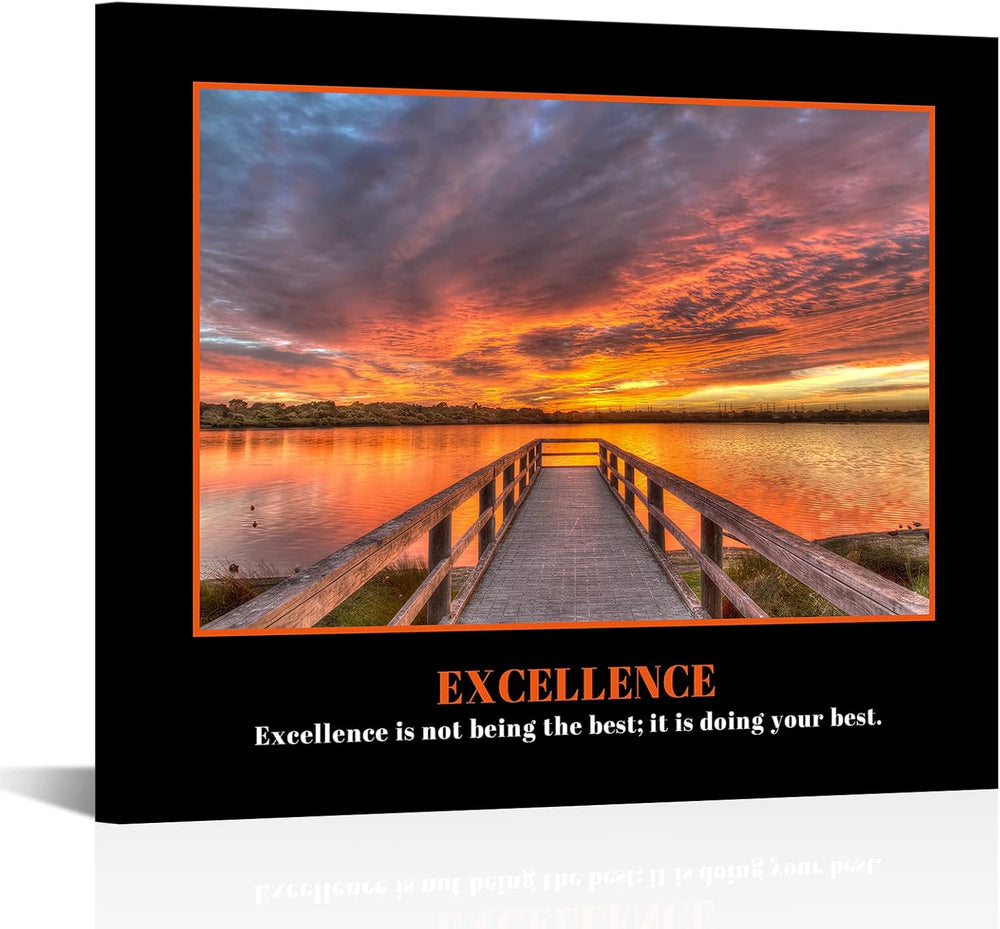 KREATIVE ARTS Excellence Canvas Quotes Art - Inspiring & Motivational Wal...
