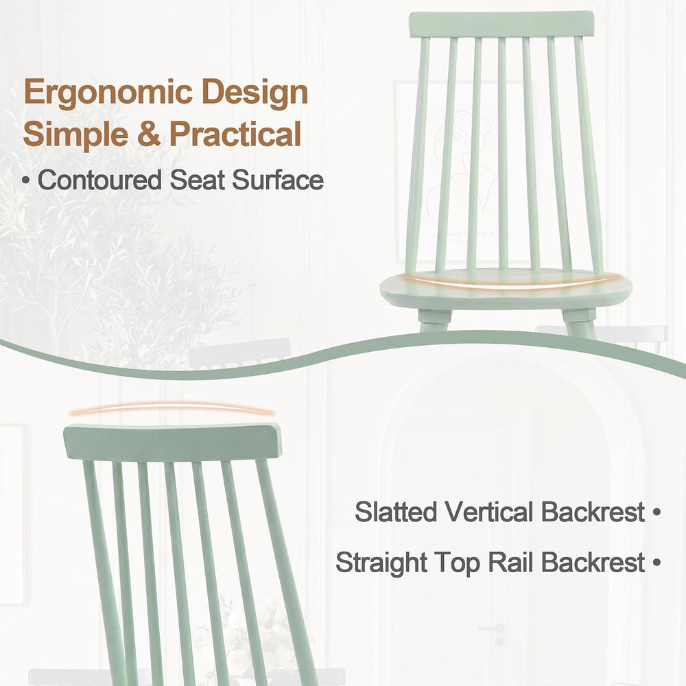 DUHOME Wooden Dining Chairs Set of 4, Mint