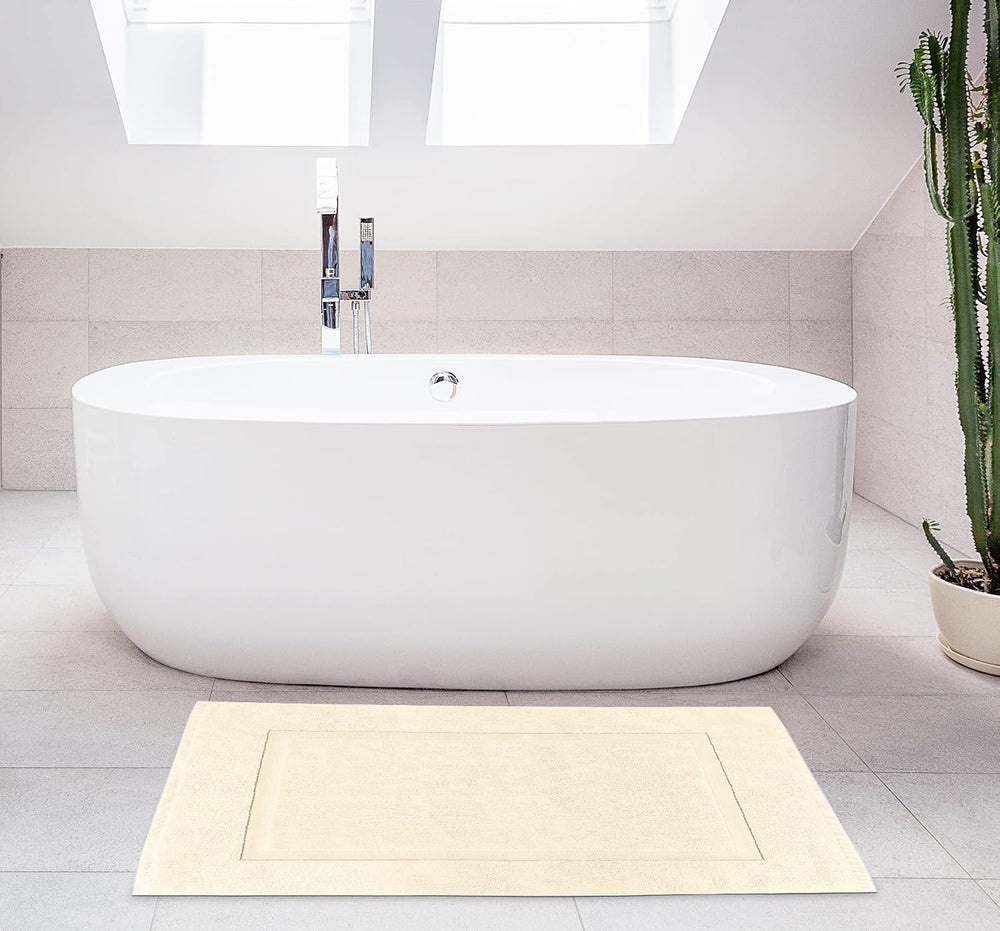 Utopia Towels Cotton Bath Mat, 21x34 in, 2 Pack, Ivory