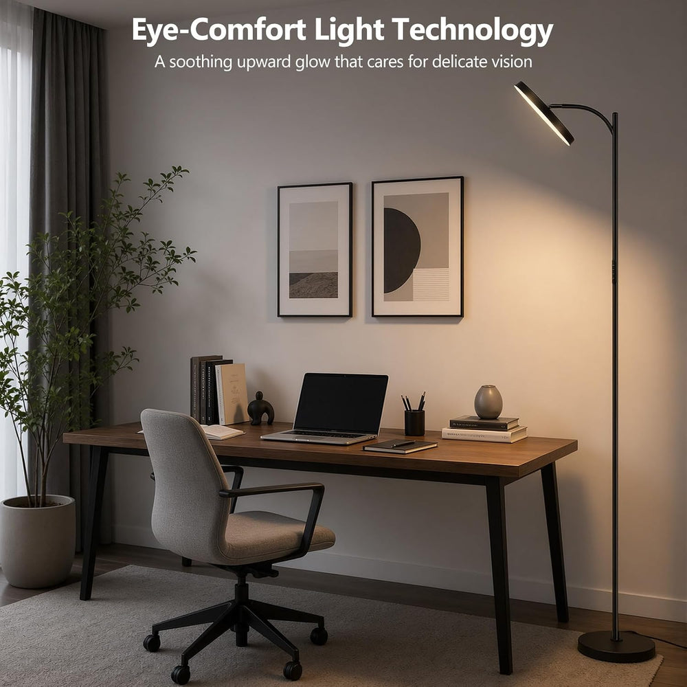36W Bright LED Floor Lamp, Modern Stepless Dimmable Torchiere Tall Lamp